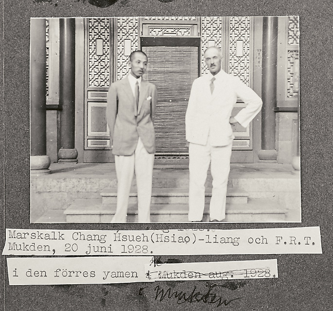 No. 6. Marshal Chang Hsueh (Hsiao)-Liang (Zhang Xueliang) and Felix Tegengren in Mukden, 20 June 1928.