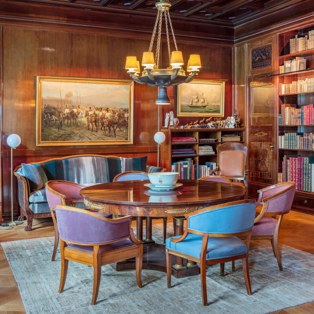The interior of the library in the family home at Villagatan in Stockholm. Photo by Jean Baptiste Béranger.
